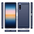 Pikkukuva 2 / 2: Carbon Flex Suojakotelo Sony Xperia 10 III Lite / 10 Iii - Sininen Blue