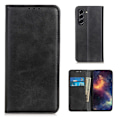Miniatyrbillede 1 af 2: Wallet-style ægte Læder Flipcase til Samsung Galaxy S21 Fe - Sort Black