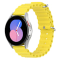 Miniatyrbillede 2 af 5: 20mm Universal wave design silikone urrem - Gul Yellow
