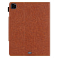 Miniatyrbillede 2 af 2: Kortspor Design Vegansk Læder Stand Tablet Cover med Auto Wake / Sleep iPad Pro 12.9 (2022) / (2021) / (2020) / (2018) - Brun Brown
