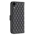 Miniatyrbillede 2 af 2: Rhombus mat iPhone Xr flip etui - Sort Black