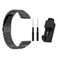 Miniatyrbillede 1 af 2: Garmin Fenix 5 / 5 Plus / 6 rustfrit stål Urrem - Sort Black