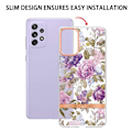 Miniatyrbillede 2 af 2: Supertyndt og slidstærkt softcover til Samsung Galaxy A73 - Lilla Pæon Multicolor