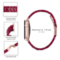 Pikkukuva 2 / 2: 3 helmen hartsityylinen kellohihna kirkkaalla suojuksella Apple Watch Series 3/2/1 42mm - Marmorin Punainen Red