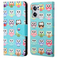 Pikkukuva 1 / 2: Wonderland OnePlus Nord CE 2 5G flip kuoret - Söpö Pöllöt Multicolor
