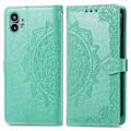 Miniatyrbild 1 av 2: Mandala läder Nothing Phone (1) fodral - Grön Grön