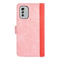 Pikkukuva 2 / 2: Kaksivärinen nahkainen läppäkotelo Nokia G60 - Pinkki Pink