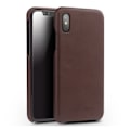 Miniatyrbild 1 av 2: QIALINO iPhone X Läckert läder skal - Brun Brun