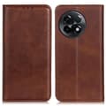 Flip Etui med Pung i Ægte Læder til OnePlus 11R / Ace 2 - Kaffe Brown