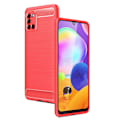 Miniatyrbillede 1 af 2: Carbon Flex Cover - Samsung Galaxy A31 - Rød Red