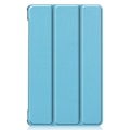 Miniatyrbillede 2 af 2: Tri-fold Leather stander etui til Lenovo Tab M8 (3. generation) - Himmelblå Blue