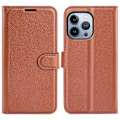 Miniatyrbillede 1 af 2: Klassisk iPhone 14 Pro flip etui - Brun Brown