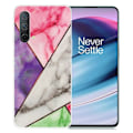 Miniatyrbild 1 av 2: Marmormotiv OnePlus Nord CE 5G skal - Lila / Rosa / Vit / Grön multifärg