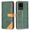 Pikkukuva 1 / 2: BINFEN kaksivärinen nahkakotelo Samsung Galaxy S20 Ultra - Vihreä Green