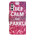 Pikkukuva 2 / 6: Wonderland Samsung Galaxy A54 Läppäkotelo - Keep Calm And Sparkle Pink