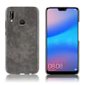 Miniatyrbild 1 av 2: Huawei P20 Lite mobilskal plast syntetläder litchi - Grå Silvergrå