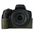 Canon SX70 HS Kamerafodral Stor utskärning Litchi textur Veganläder Skyddsfodral - Grön Grön