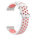 Miniatyrbild 1 av 4: Dubbelfärgat klockarmband i silikon för Huawei Watch GT Cyber - Vit / Rosa Vit