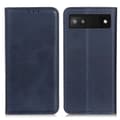 Flip Etui med Pung i Ekte Lær til Google Pixel 6a - Blå Blue