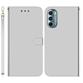 Pikkukuva 1 / 2: Mirror Motorola Moto G Stylus 5G (2022) flip case - Hopea Silver grey