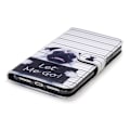 Miniatyrbillede 2 af 2: iPhone Xs Max læder flip cover med mønsterprint - Let Me Go Multicolor