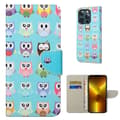 Pikkukuva 1 / 2: Wonderland iPhone 13 Pro Max Läppäkotelo - Multiple Owls Multicolor