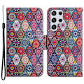 Miniatyrbillede 1 af 2: Wonderland Samsung Galaxy S22 Ultra flip etui - Kalejdoskop Multicolor