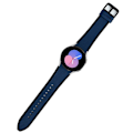 Pikkukuva 3 / 4: Samsung Galaxy Watch 5 / 4 / 3 nahkainen ja silikoninen ranneke - Litchi Tekstuuri Sininen / Musta Blue