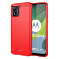 Miniatyrbillede 1 af 2: Carbon Flex Etui Motorola Moto E13 - Rød Red