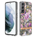 Miniatyrbillede 1 af 2: Supertyndt og slidstærkt softcover til Samsung Galaxy S22 - Lilla Pæon Purple