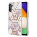 Pikkukuva 1 / 2: Marble Patterned Suojakuori With Ring Holder For Samsung Galaxy A13 5G - Kruunu Multicolor