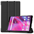 Miniatyrbild 1 av 2: Tri-fold läderfodral för Lenovo Tab M8 (3:e generationen) - Svart Svart