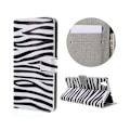 Miniatyrbild 1 av 2: Huawei Y6 II färgglatt mönster läderfodral - Zebra ränder multifärg