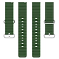 Miniatyrbillede 3 af 5: 20mm Universal wave design silikone urrem - Militærgrøn Green