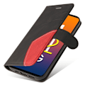 Miniatyrbild 2 av 2: Texturerat läder Samsung Galaxy M52 5G fodral med handledsband - Svart Svart