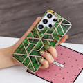 Miniatyrbillede 3 af 4: Deco Samsung Galaxy S23 Ultra Etui - Electroplated Grøn Marmor Green
