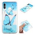 Miniatyrbild 1 av 2: Butterfly läder Samsung Galaxy M20 fodral - Genomskinlig Transparent