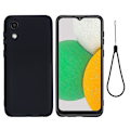 Miniatyrbillede 1 af 2: Matte Liquid Samsung Galaxy A03 Core silikone cover - Sort Black