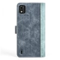 Miniatyrbillede 2 af 2: To Farvet Læder Flip Case til Nokia C2 2nd Edition - Blå Blue