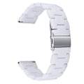 Miniatyrbillede 1 af 2: 20 mm Huawei Watch GT 2 42 mm / Watch 2 resin-urrem med spænde i rustfrit stål - Hvid White