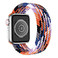 Miniatyrbild 3 av 5: Apple Watch Series 8 (41 mm) klockarmband i elastisk nylon - Färg Orange Storlek: L multifärg