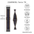 Miniatyrbillede 2 af 2: Elastisk nylon-urrem med cool mønster til Garmin-ur - Orange Pink Multicolor
