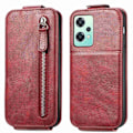 Pikkukuva 1 / 2: Vertical Flip Phone Suojakotelo With Zipper For OnePlus Nord CE 2 Lite 5G - Punainen Red
