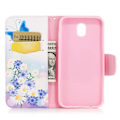 Miniatyrbillede 2 af 2: Samsung Galaxy J3 (2017) Læder etui med flot motiv - Blå sommerfugl Multicolor