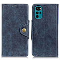 Miniatyrbillede 1 af 2: Alpha Motorola Moto G22 læder flip etui - Blå Blue