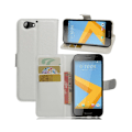 Miniatyrbillede 1 af 2: HTC A9s stilfuldt læder-etui m. kortholder - Hvid White