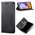 Miniatyrbillede 1 af 2: Jeans Samsung Galaxy A31 Etui - Sort Black