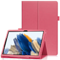 Miniatyrbillede 1 af 2: Foldbart etui med Lichi-tekstur til Samsung Galaxy Tab A8 10.5 (2021) - Rose Pink