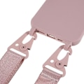 Miniatyrbild 2 av 2: Tunt TPU-fodral med matt yta och justerbar rem för iPhone 13 Pro - Mörkrosa Rosa