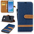 Miniatyrbillede 1 af 2: Samsung Galaxy J5 (2017) Stilrent og holdbart læder etui - Mørkeblå Blue